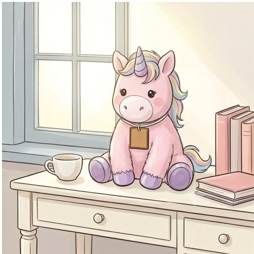 Wisp the Unicorn with Esme in Cologne