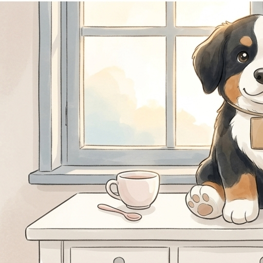 Otis the Bernese Pup with Yusuf in Rotterdam
